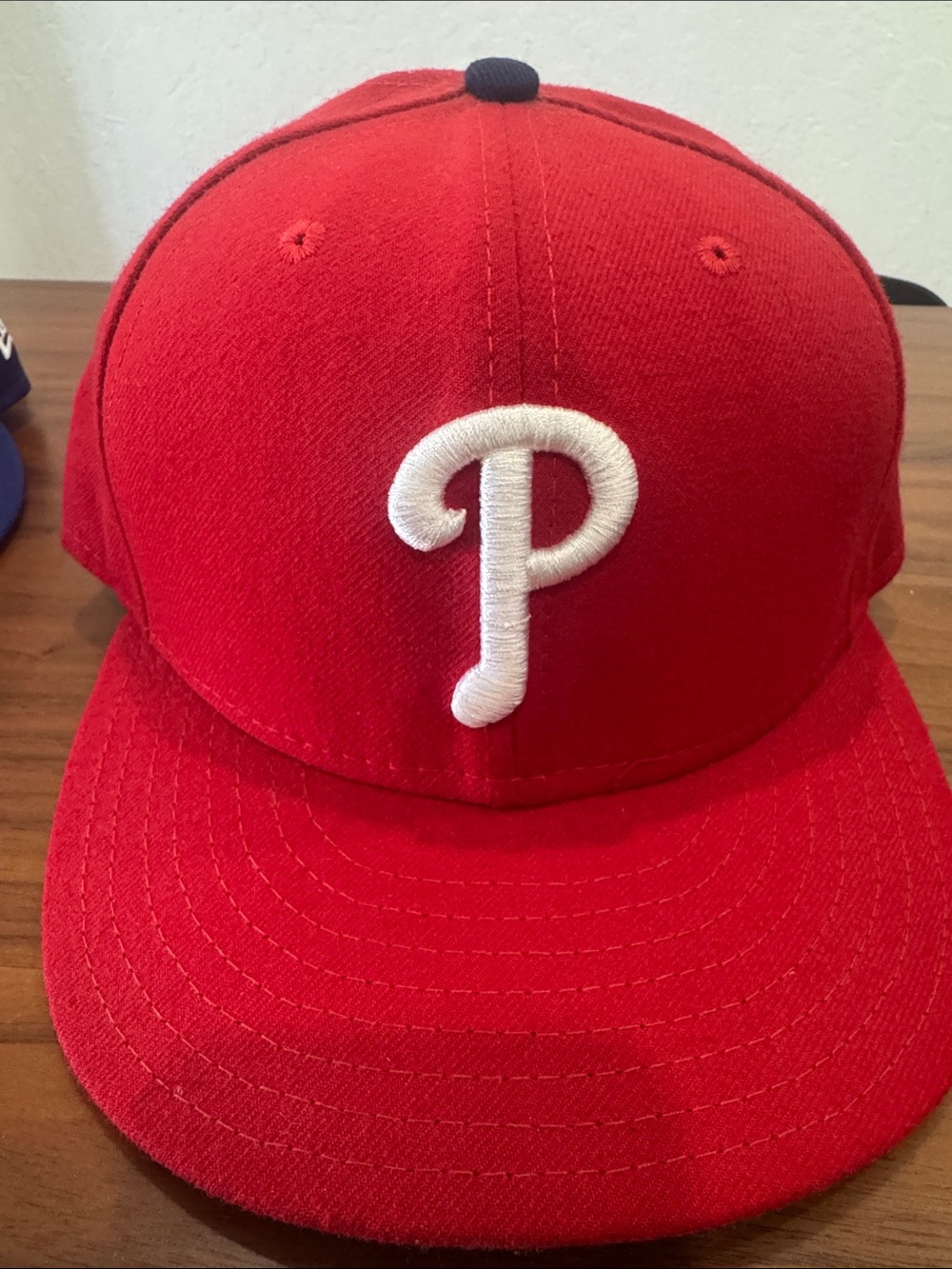 New Era Red Kids Cap with White 'P' Logo